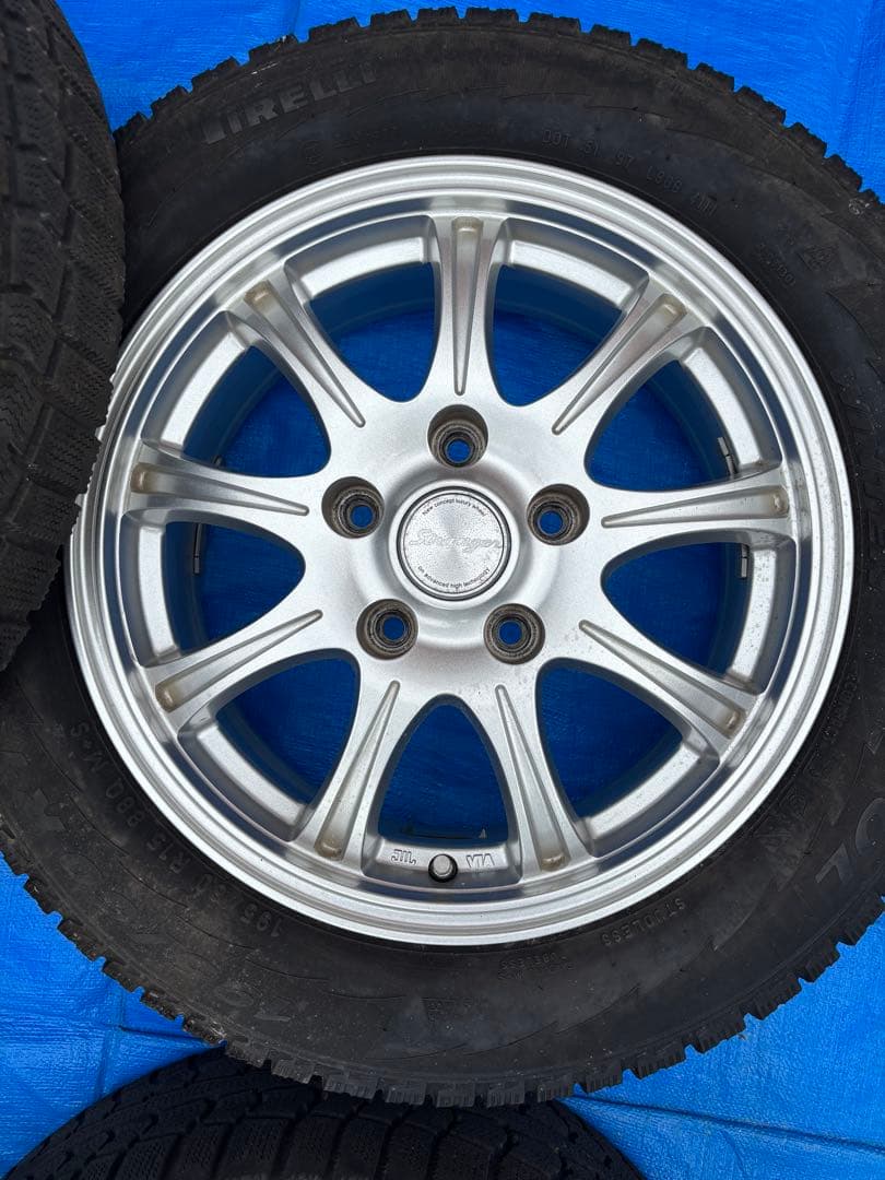 【直接引取限定】15インチアルミホイール 5穴 PCD114.3 6J 4本