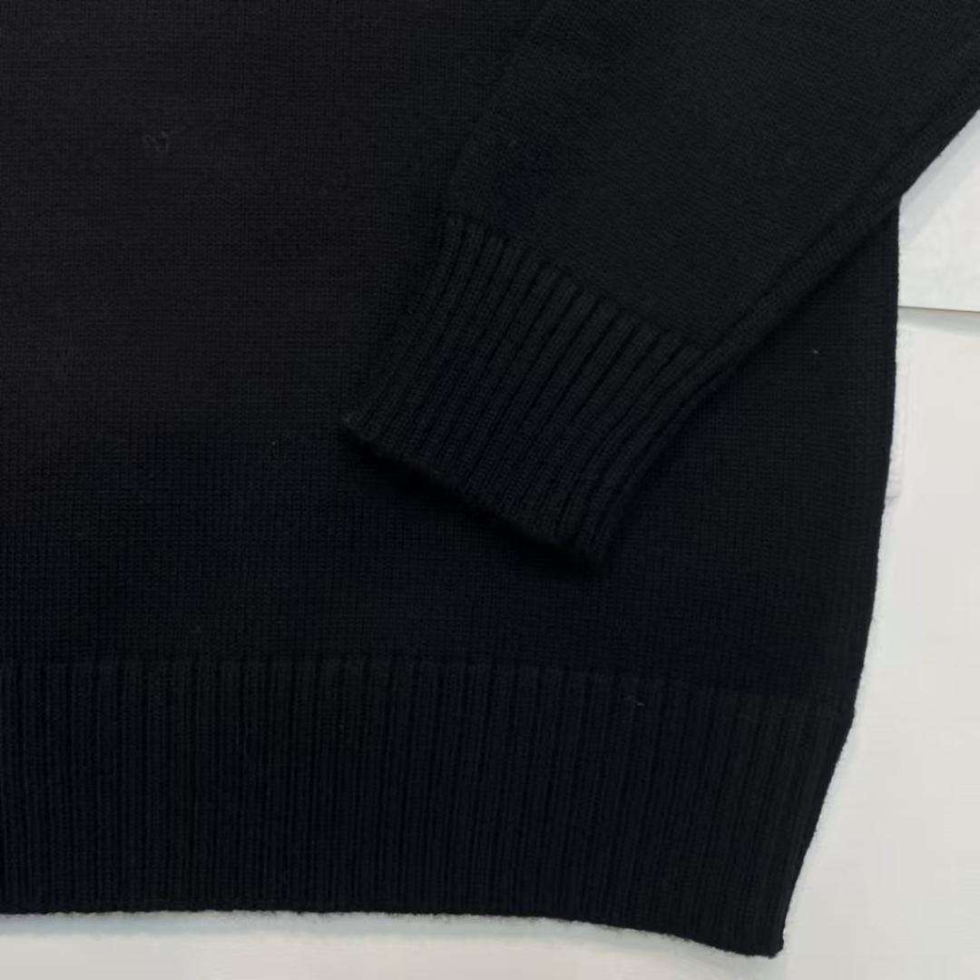 AMI Paris ブラック 長袖ニット セーター タグ付き 1 度着用 M