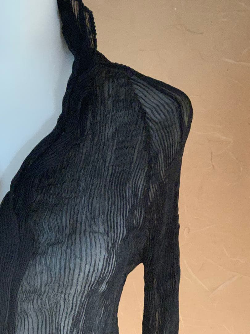 ISSEY MIYAKE シフォンブラウス Sheer Pleated Top