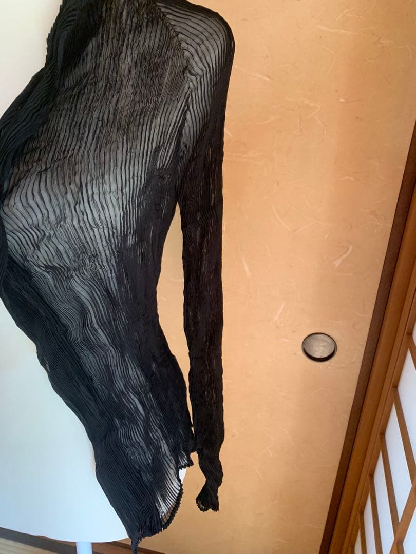ISSEY MIYAKE シフォンブラウス Sheer Pleated Top