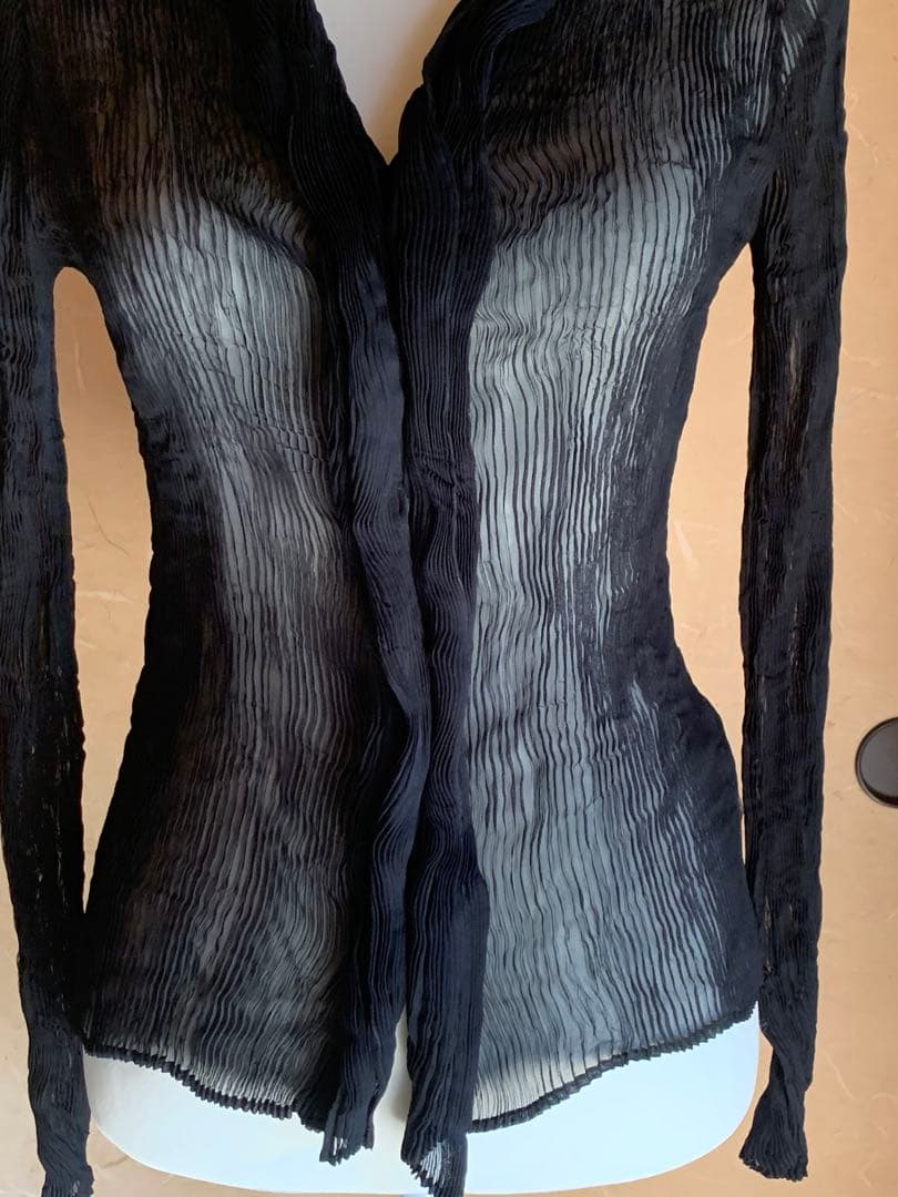 ISSEY MIYAKE シフォンブラウス Sheer Pleated Top