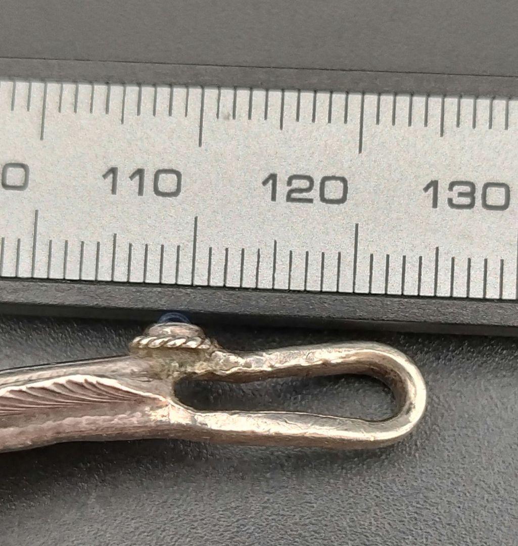 激レア 全長9cm アリゾナフリーダム ネックレストップ フェザー silver