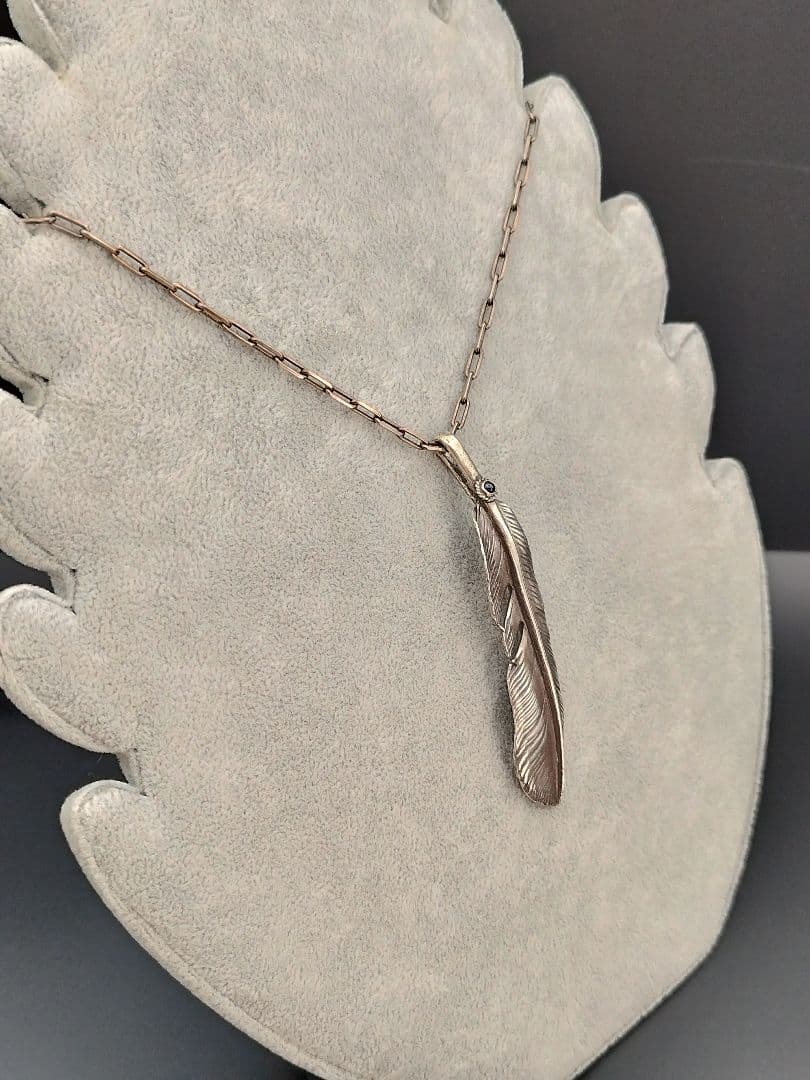 激レア 全長9cm アリゾナフリーダム ネックレストップ フェザー silver