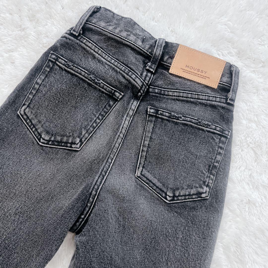 moussy BLACK FLARE フレア デニム ストレッチ 22