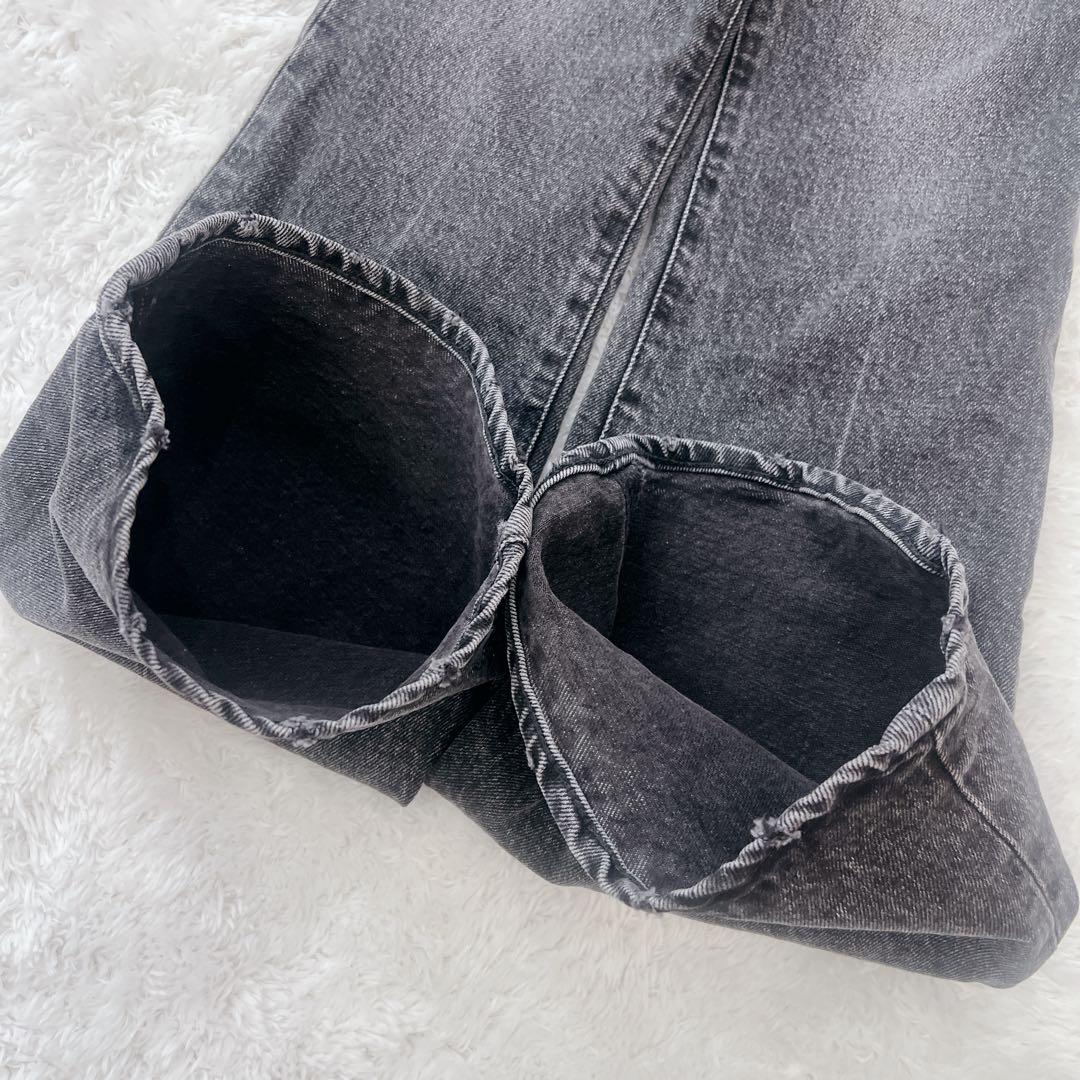 moussy BLACK FLARE フレア デニム ストレッチ 22