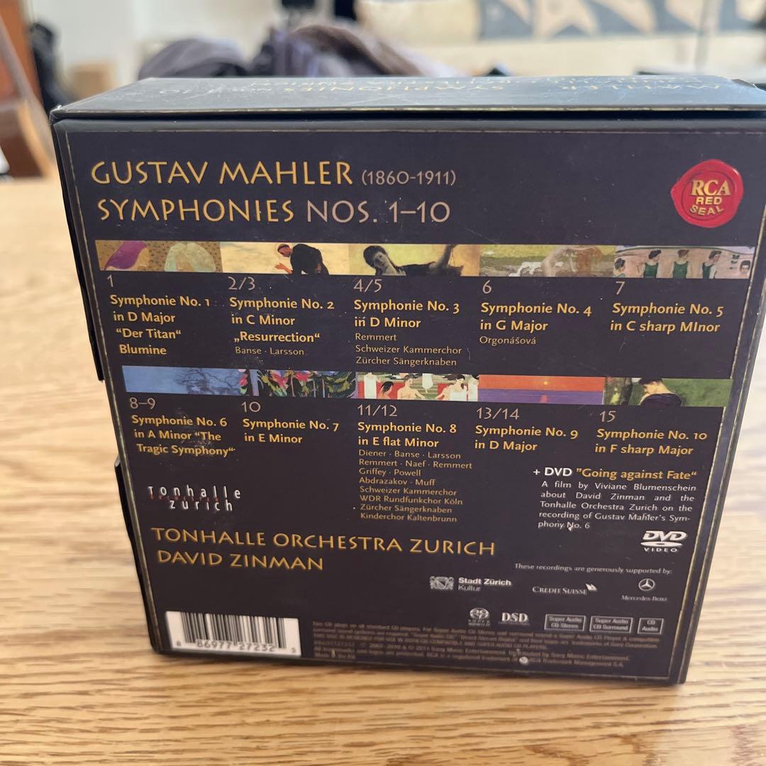 Mahler マーラー交響曲全集　Zinmanジンマン１５ＳＡＣＤ＋ＤＶＤ