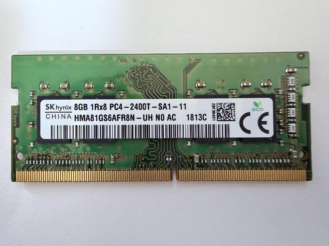 SK hynix 8GB PC4-2400T × 2枚(16GB)