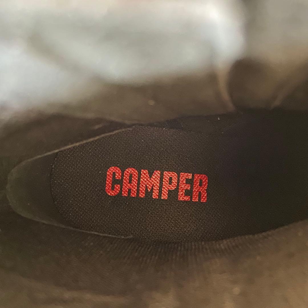 【極美品】CAMPER カンペール レザーショートブーツ 23 黒 サイドジップ