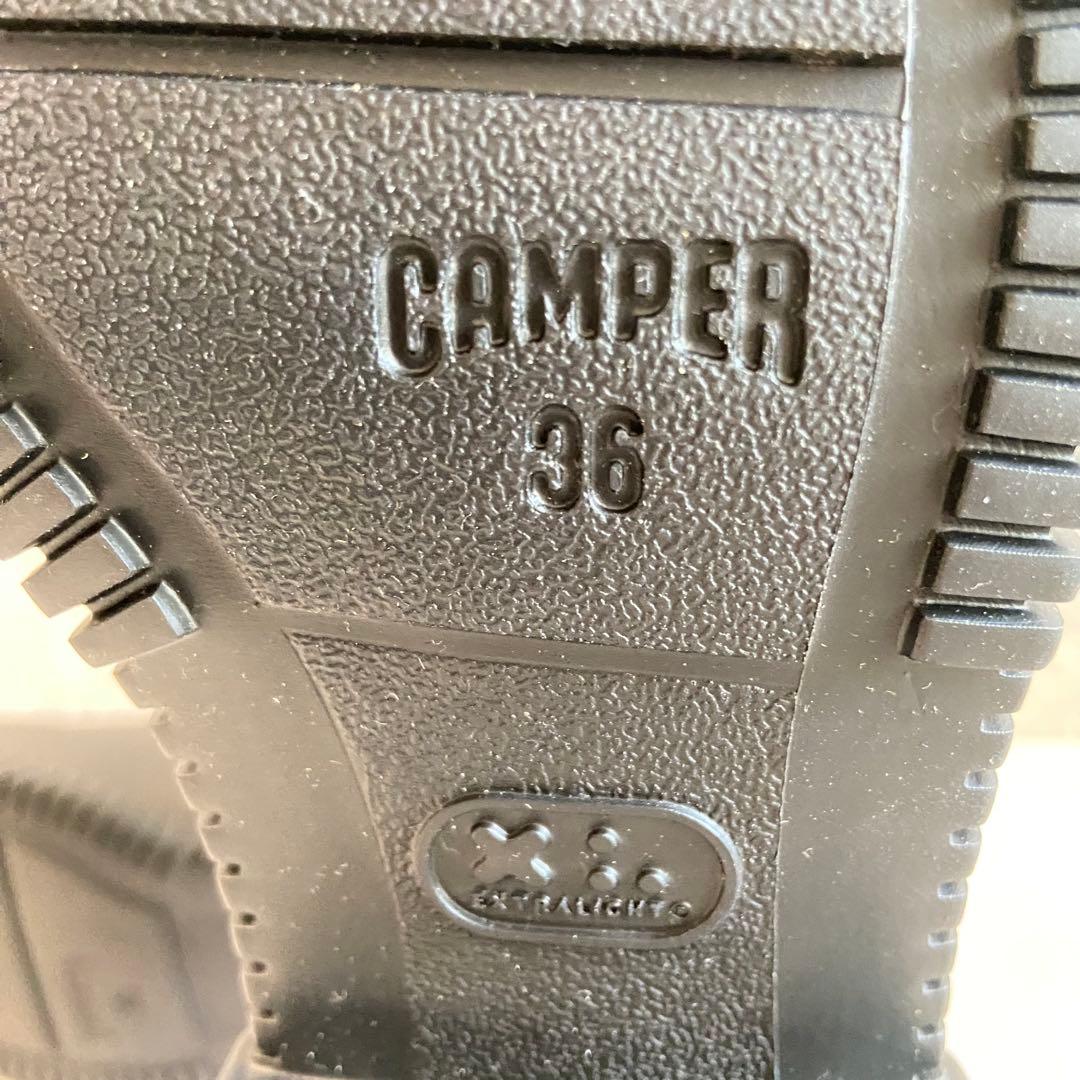 【極美品】CAMPER カンペール レザーショートブーツ 23 黒 サイドジップ