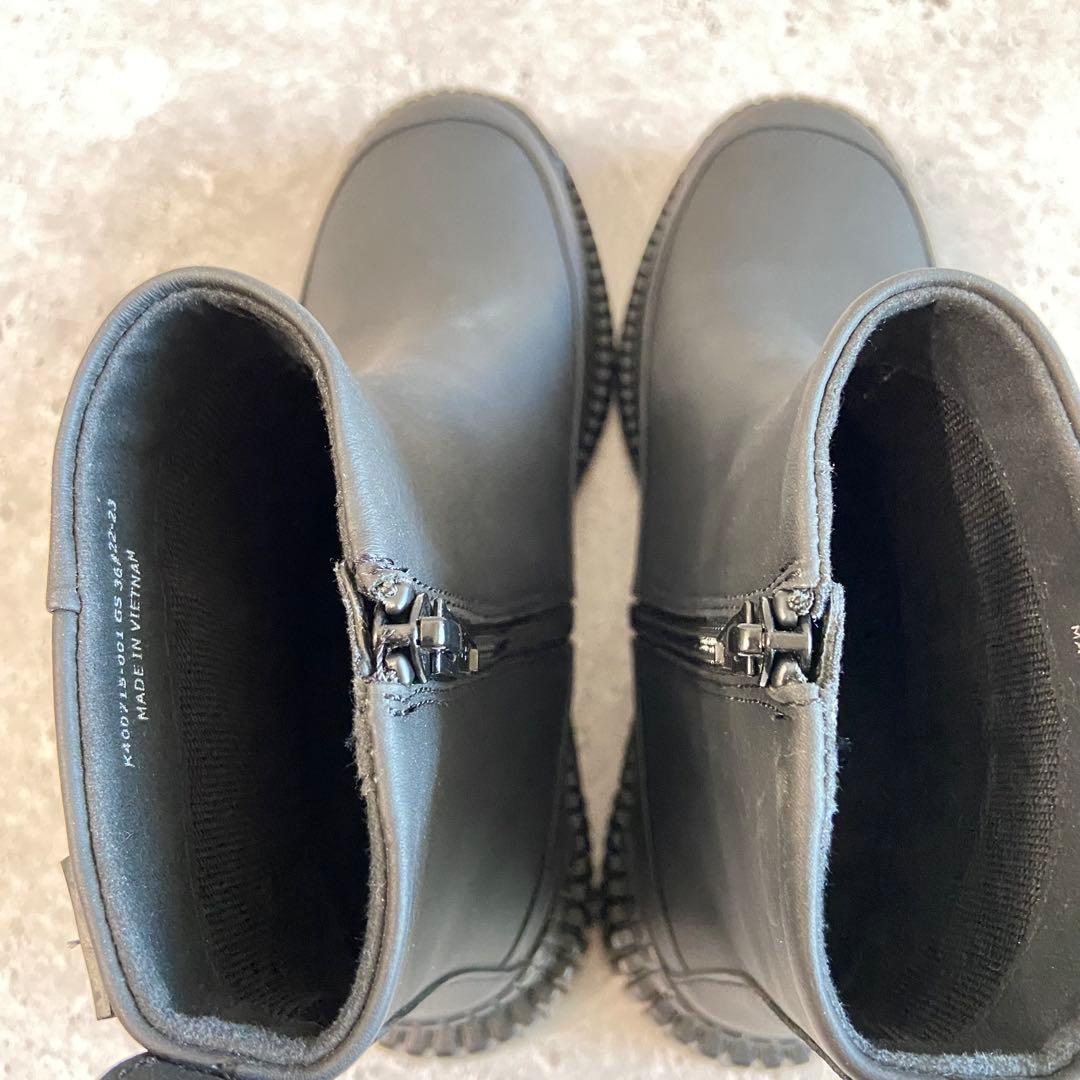 【極美品】CAMPER カンペール レザーショートブーツ 23 黒 サイドジップ