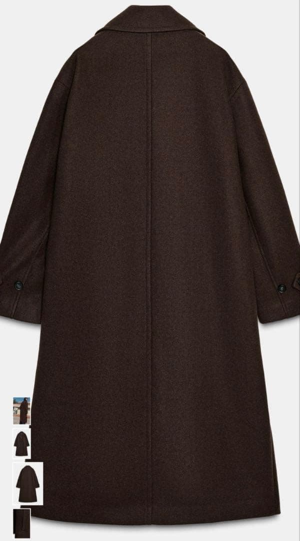 【新品同様】ZARA ソフトオーバーサイズコート Lサイズ