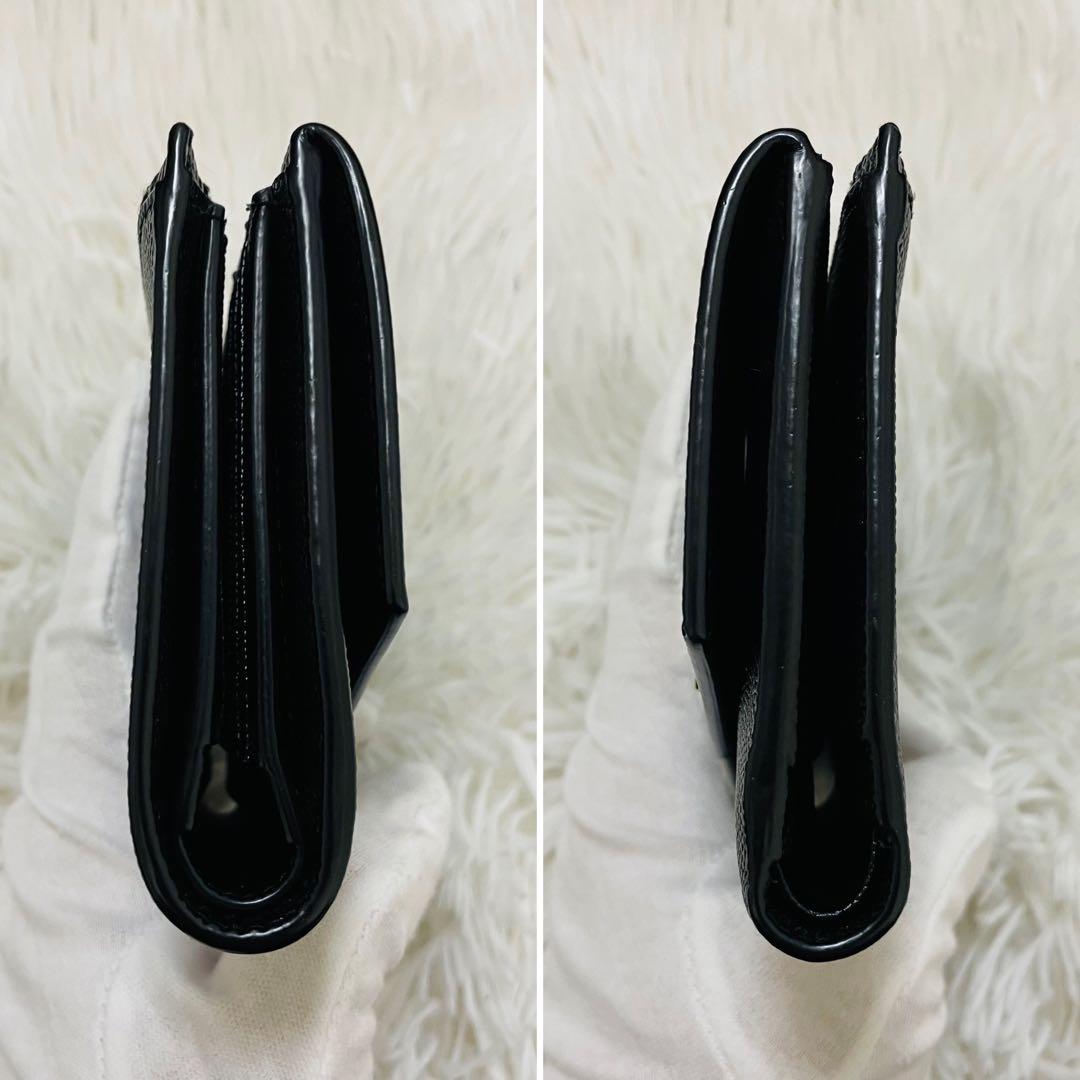 極美✨サンローラン 二つ折り財布 コンパクトウォレット アップタウン ブラック