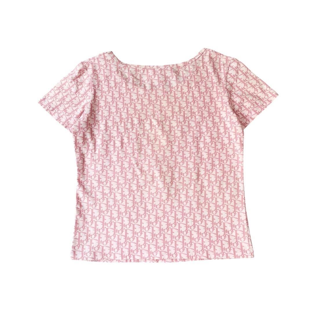 希少✨クリスチャンディオール トロッター ガリアーノ期 総柄 Tシャツ ピンク