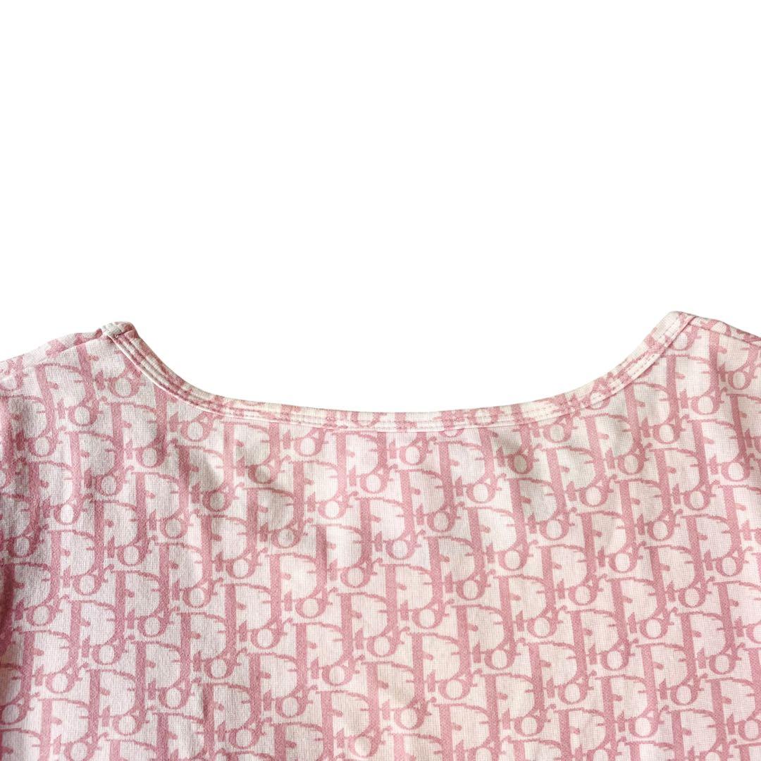 希少✨クリスチャンディオール トロッター ガリアーノ期 総柄 Tシャツ ピンク