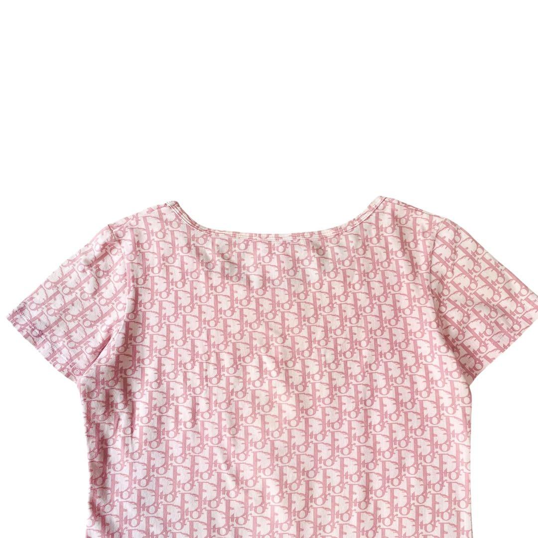 希少✨クリスチャンディオール トロッター ガリアーノ期 総柄 Tシャツ ピンク