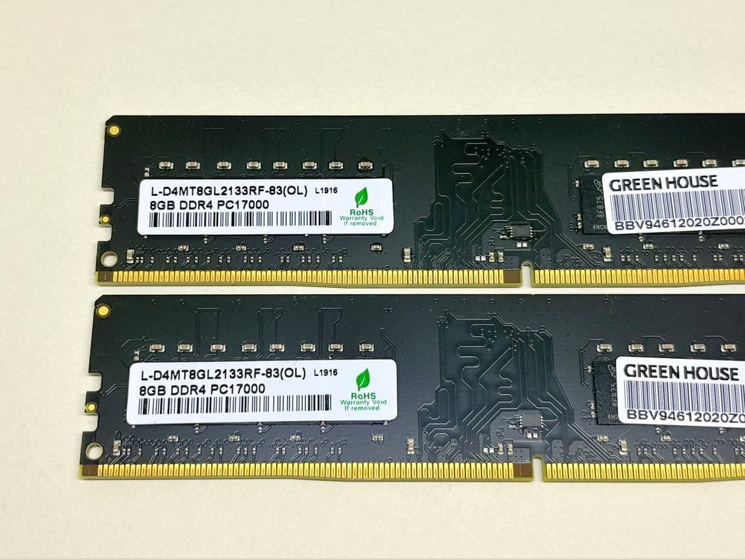 DDR4 2133 8GBx2枚(計16GB) PC4-17000 UDIMM