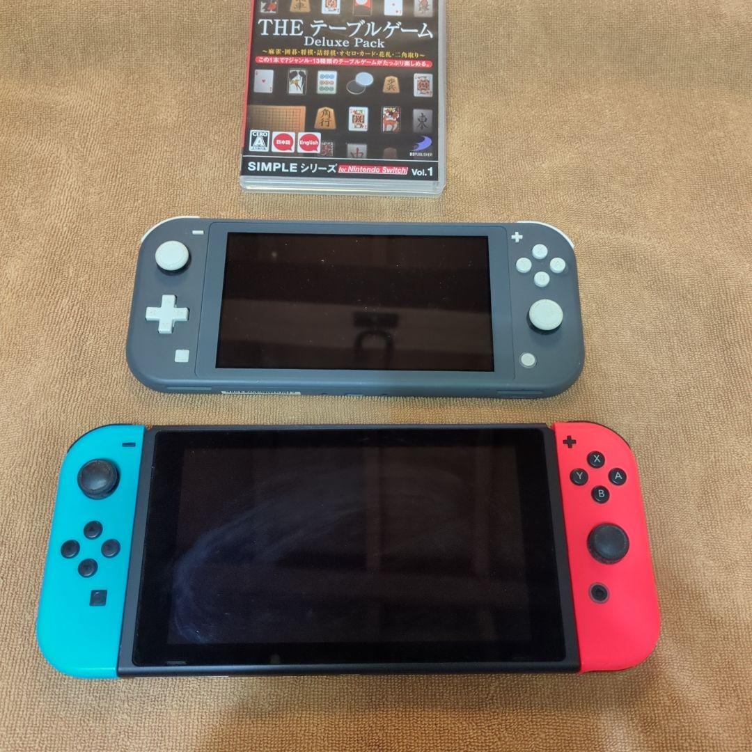 ま*あ様 Switch Lite（グレー）＋Switch（ネオンレッド/ブルー）