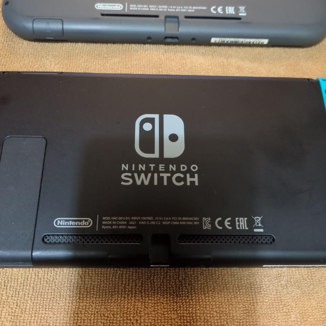 ま*あ様 Switch Lite（グレー）＋Switch（ネオンレッド/ブルー）