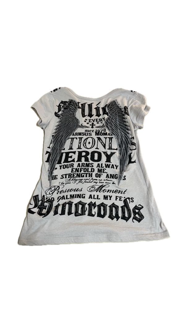 トップス Skull Wing T-shirt y2k