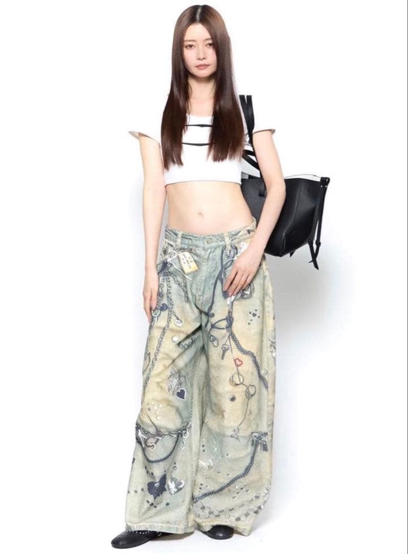 パンツ THEREDTHREAD S print denim 1 toys