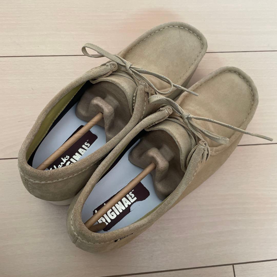 みゆ【美品】Clarksワラビー ゴアテックス UK8 メープルスエード