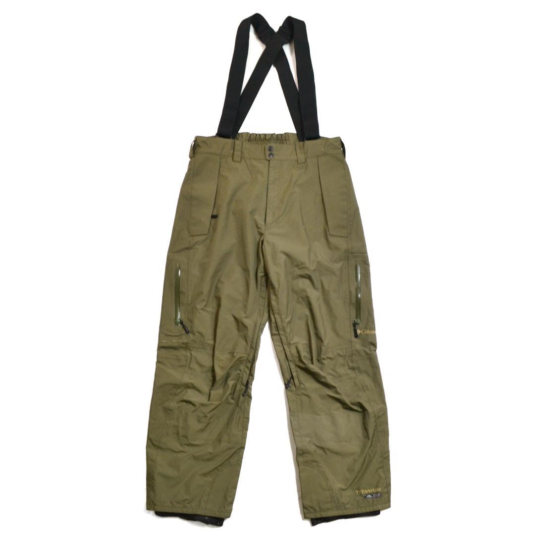 【美品】Columbiaコロンビア メンズ オムニテック防水スノーパンツLカーキ