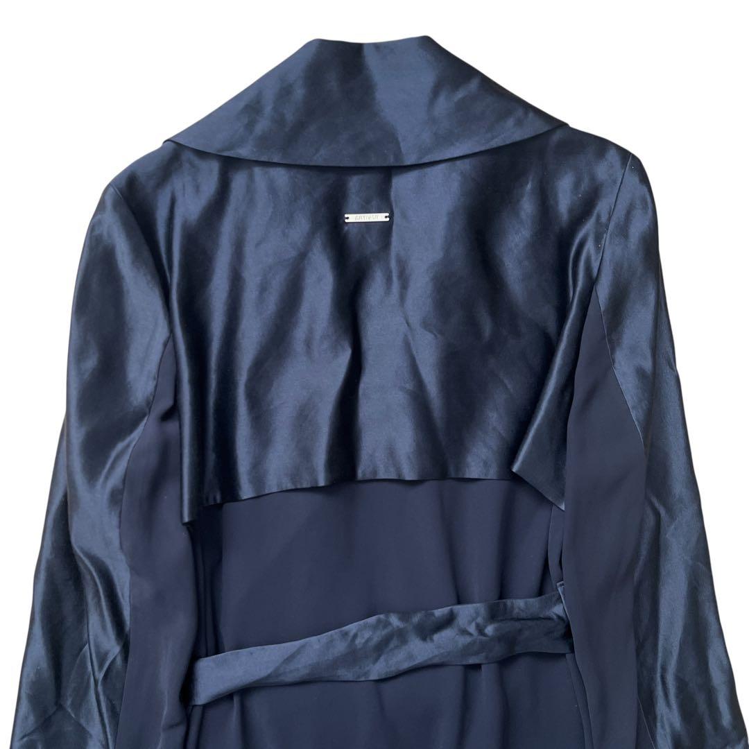 ARTISAN 　アルチザン　シルク和紙サテンコート　ネイビー　9　M　高級