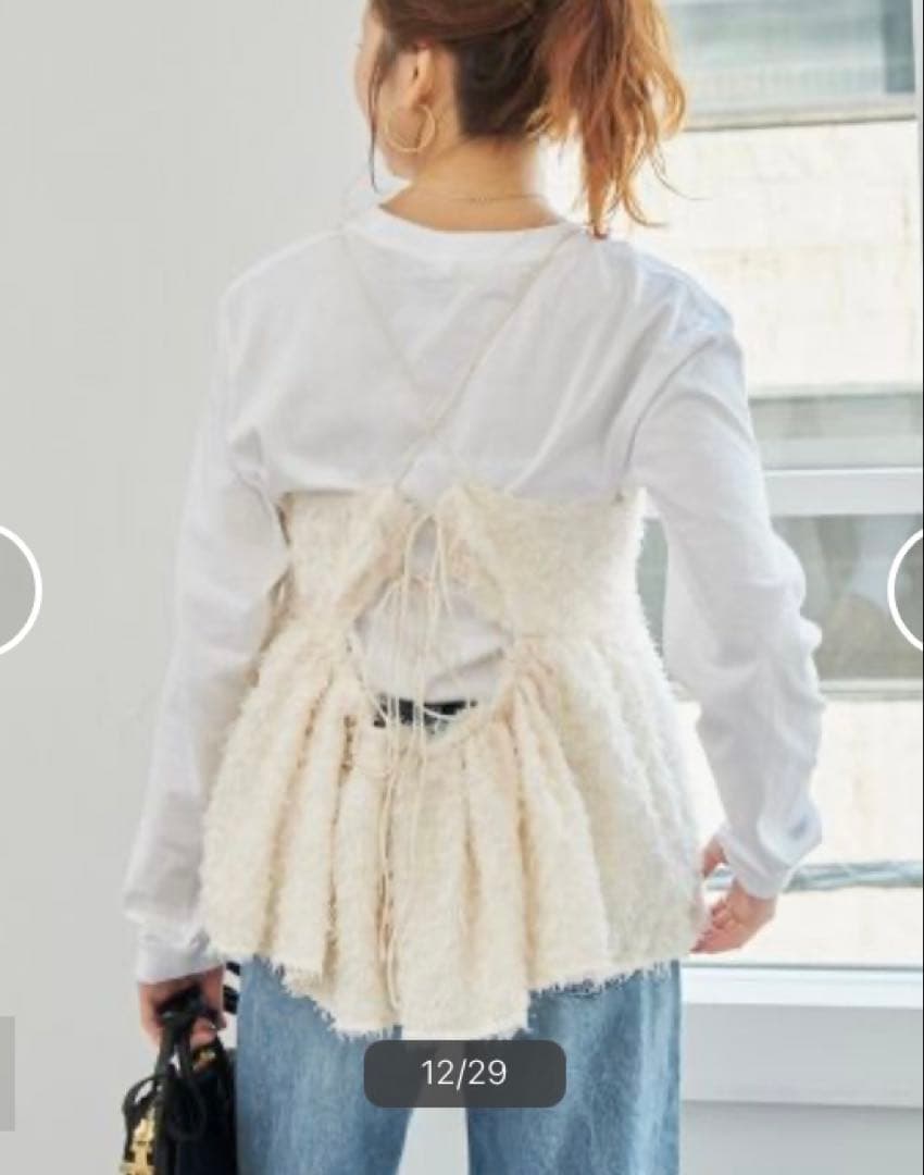 スピックアンドスパン　シフォン刺繍キャミソールブラウス