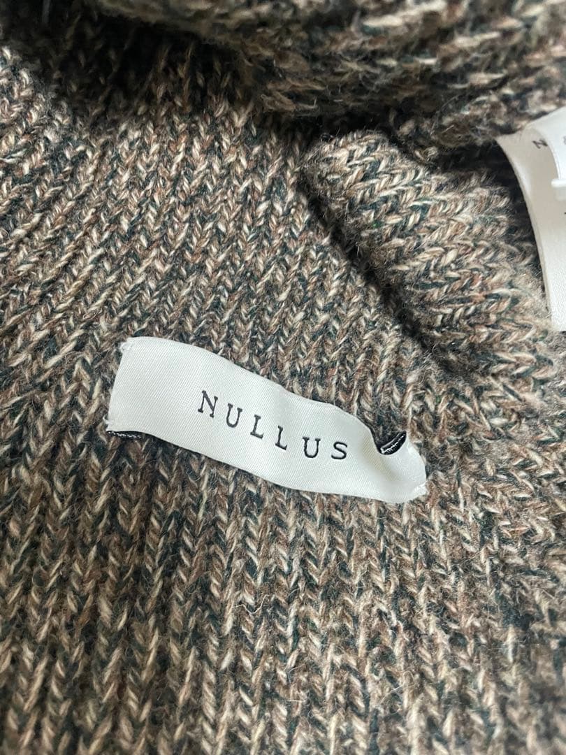 24aw NULLUS ドレープ バラクラバ メリノ ウール