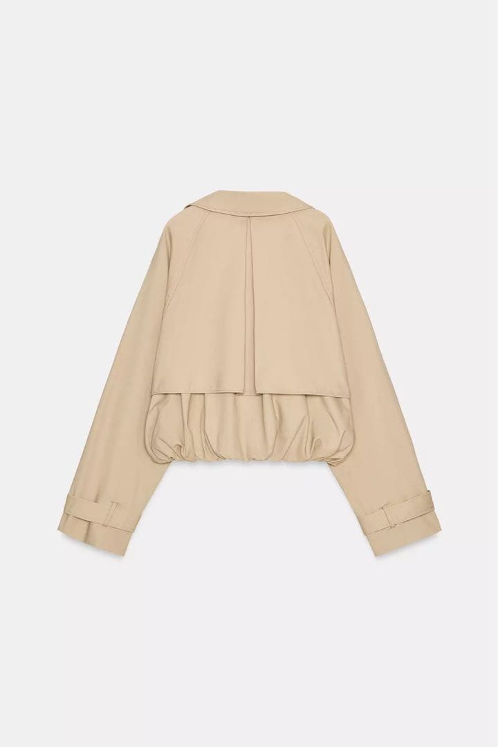 ZARA ショートバルーントレンチコート M 新品タグ付き