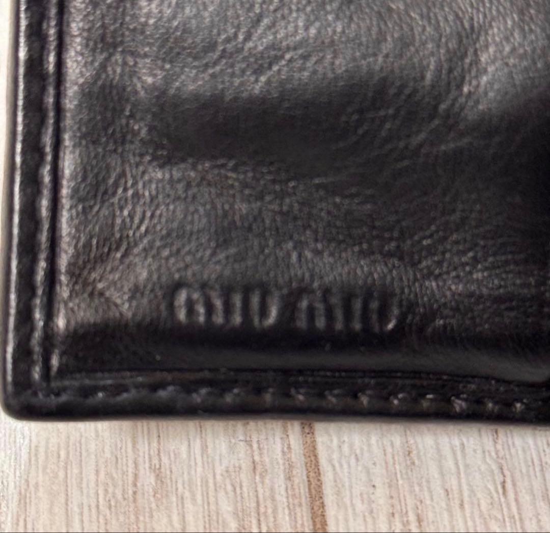 美品✨MIU MIU ミュウミュウ 三つ折財布 マテラッセ ピンク 金ロゴ