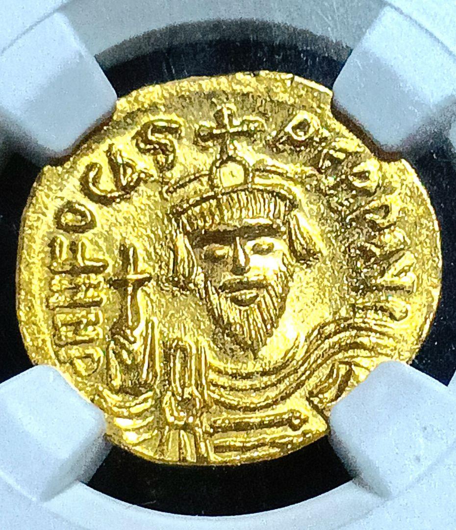 NGC ビザンチン帝国 ソリダス AD 602-610年　古代　　美術品