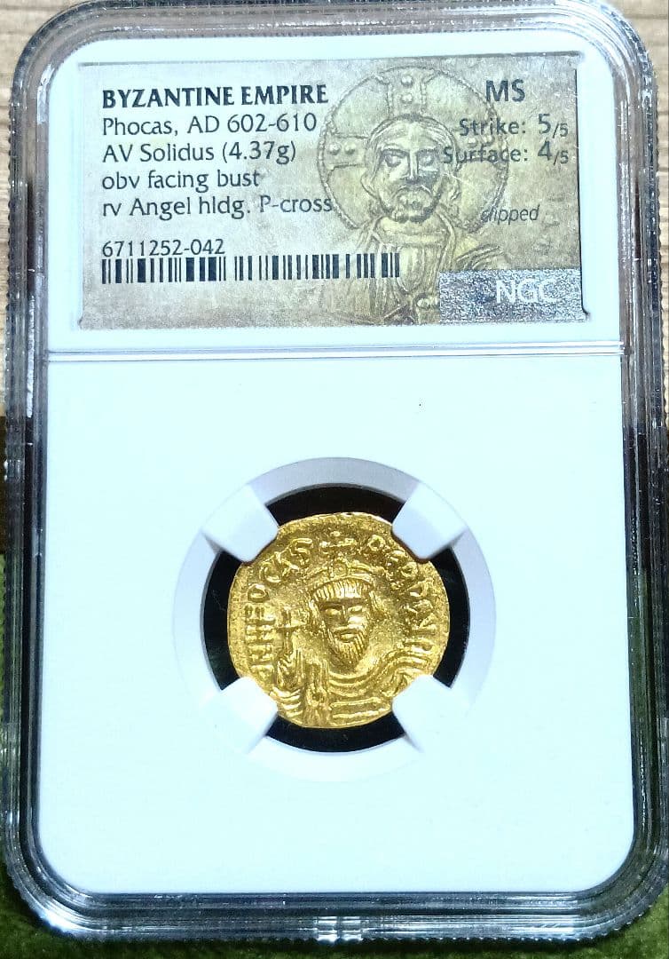 NGC ビザンチン帝国 ソリダス AD 602-610年　古代　　美術品