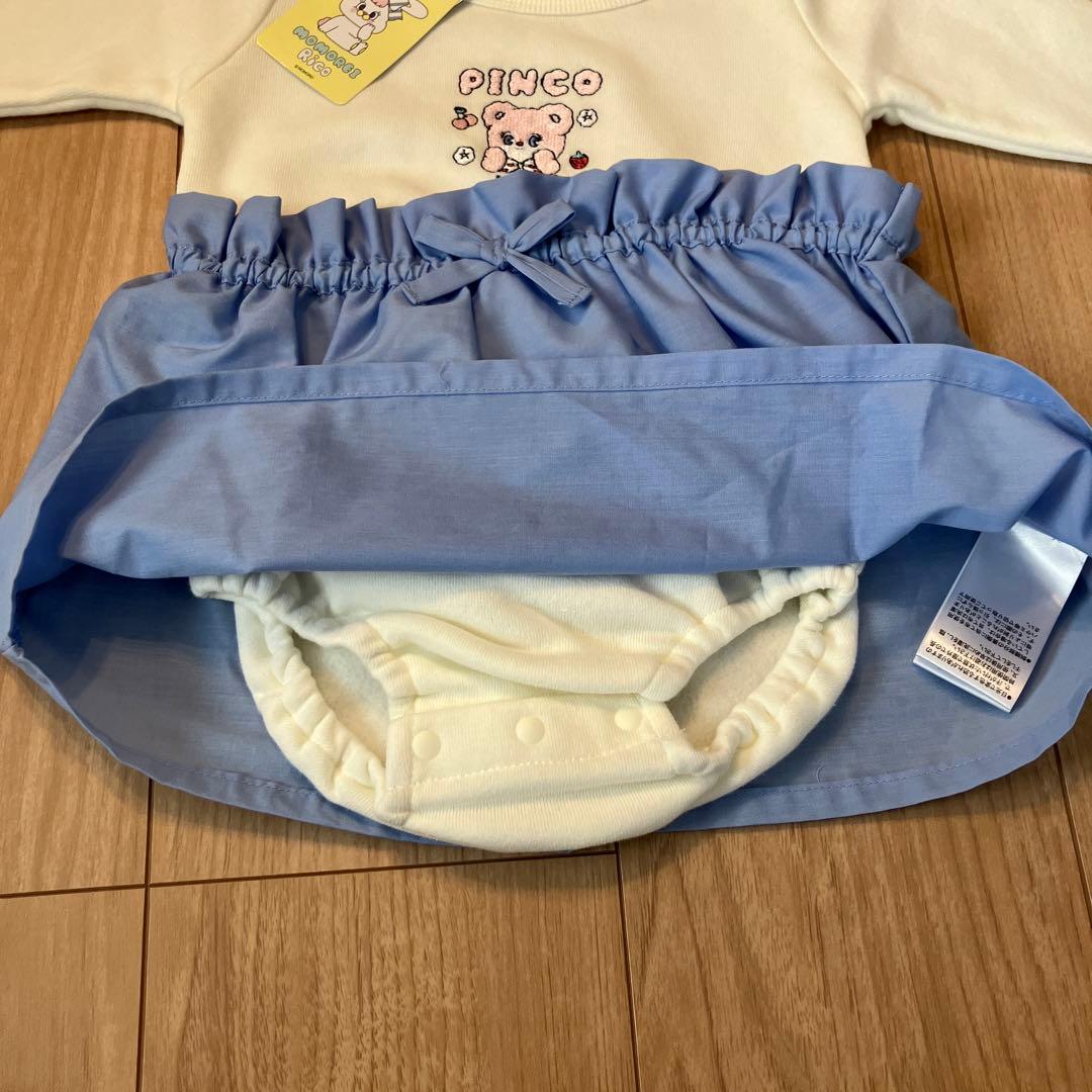 【新品未使用】冬服　女の子　ベビー　ジャンプスーツ　ロンパース　帽子　70サイズ