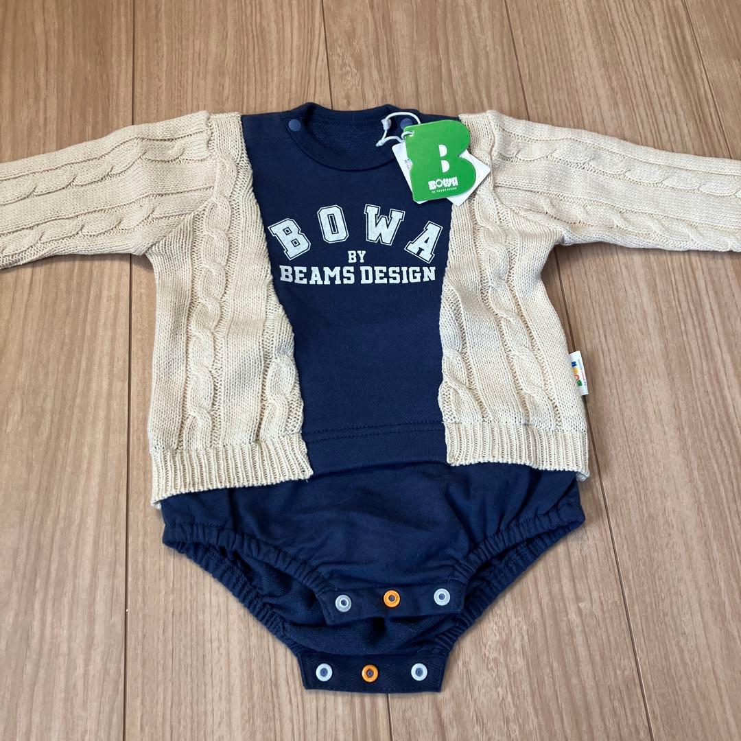 【新品未使用】冬服　女の子　ベビー　ジャンプスーツ　ロンパース　帽子　70サイズ