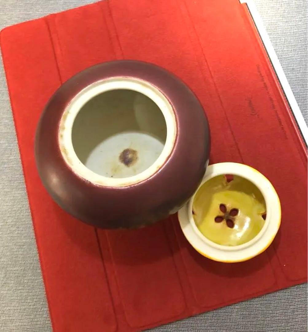 【伝統工芸士　井関巽山】香炉　九谷焼　茶道