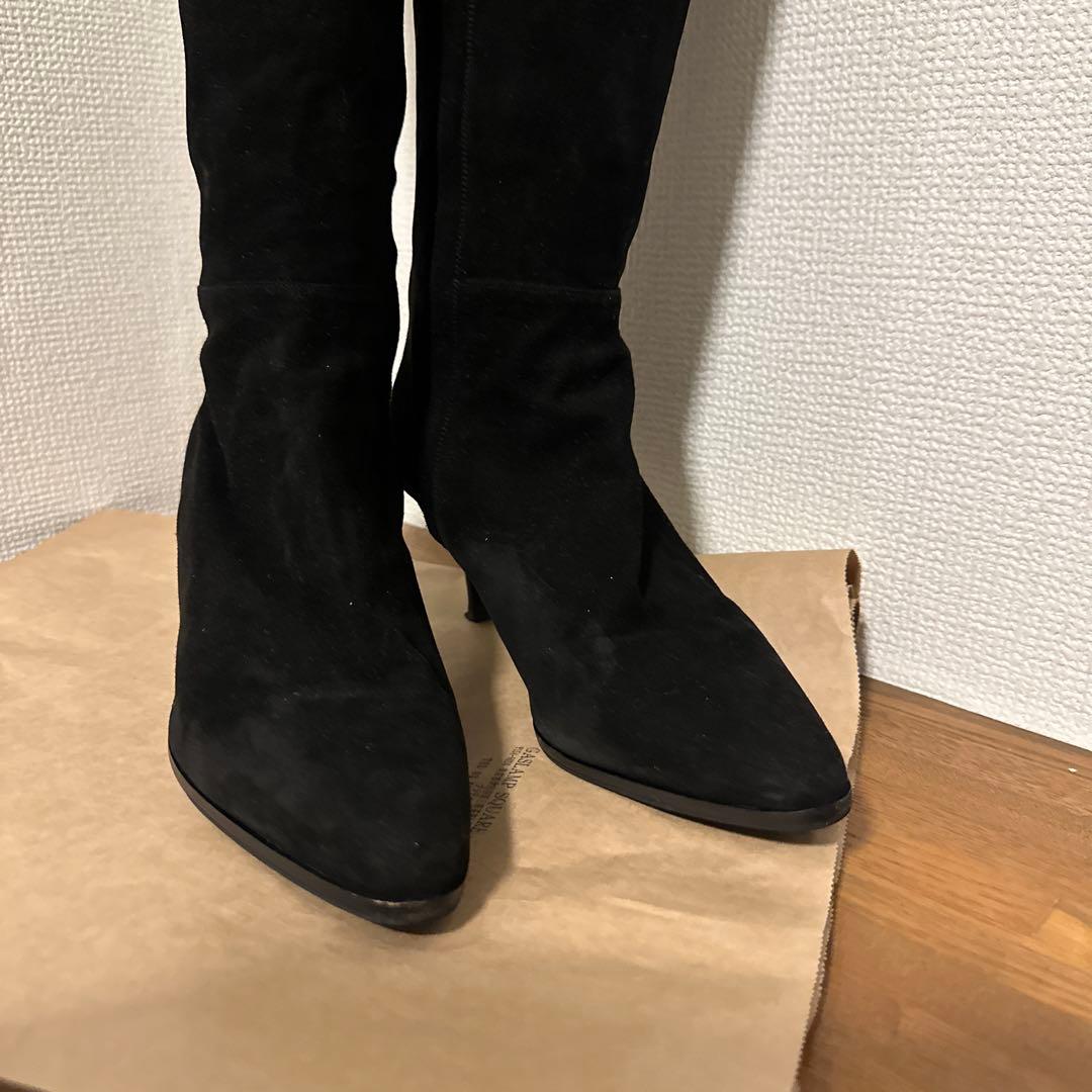HERMÈS エルメス サイドジップ スエード ロングブーツ ケリーモチーフ