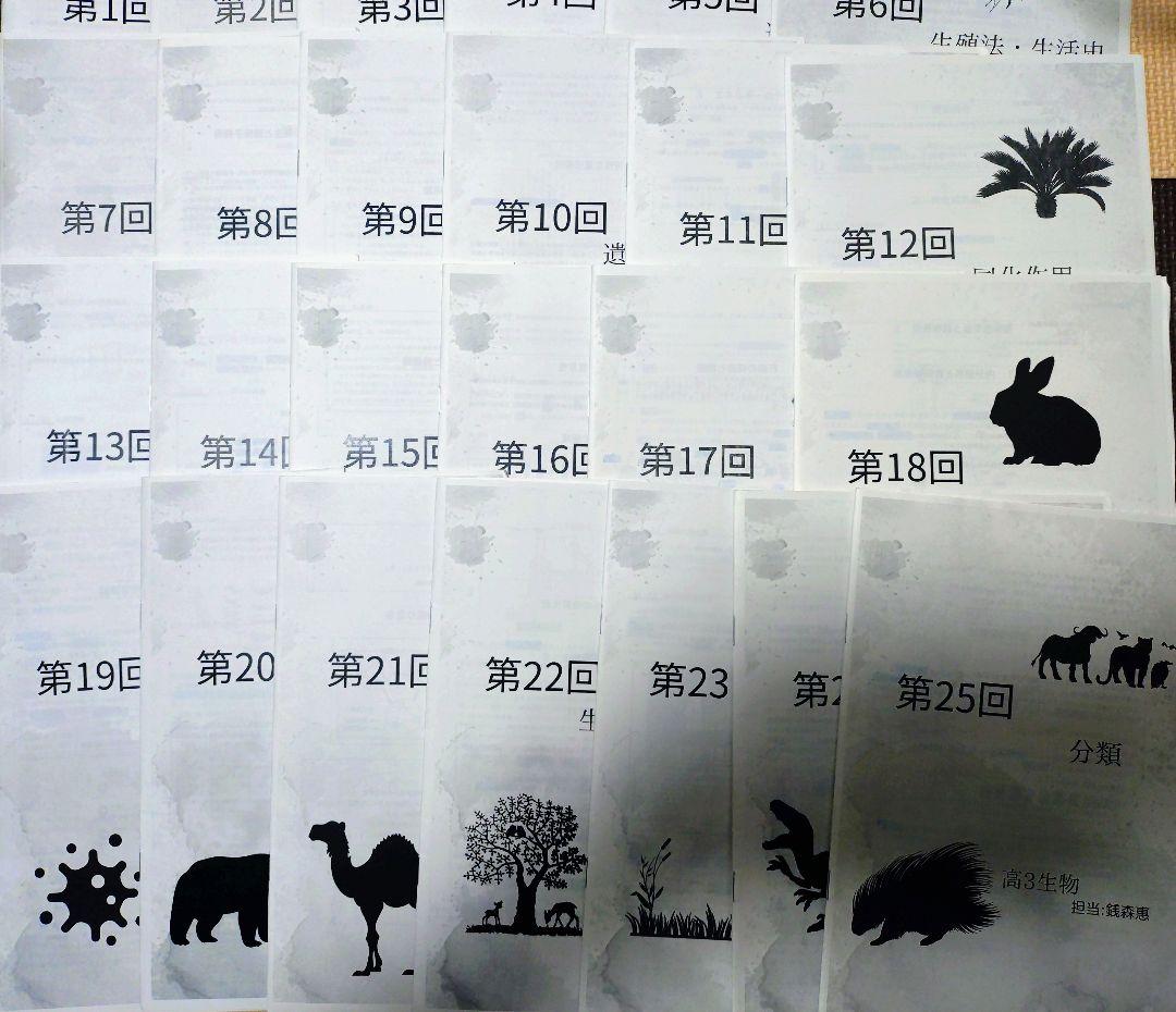 鉄緑会2024 生物確認シリーズ2冊セット&生物講義25冊子 美品