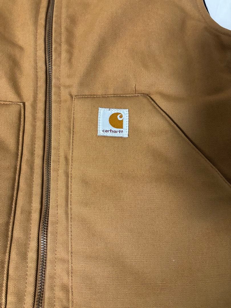 Carhartt V01 ダックワークベスト ブラウン サイズS メキシコ製