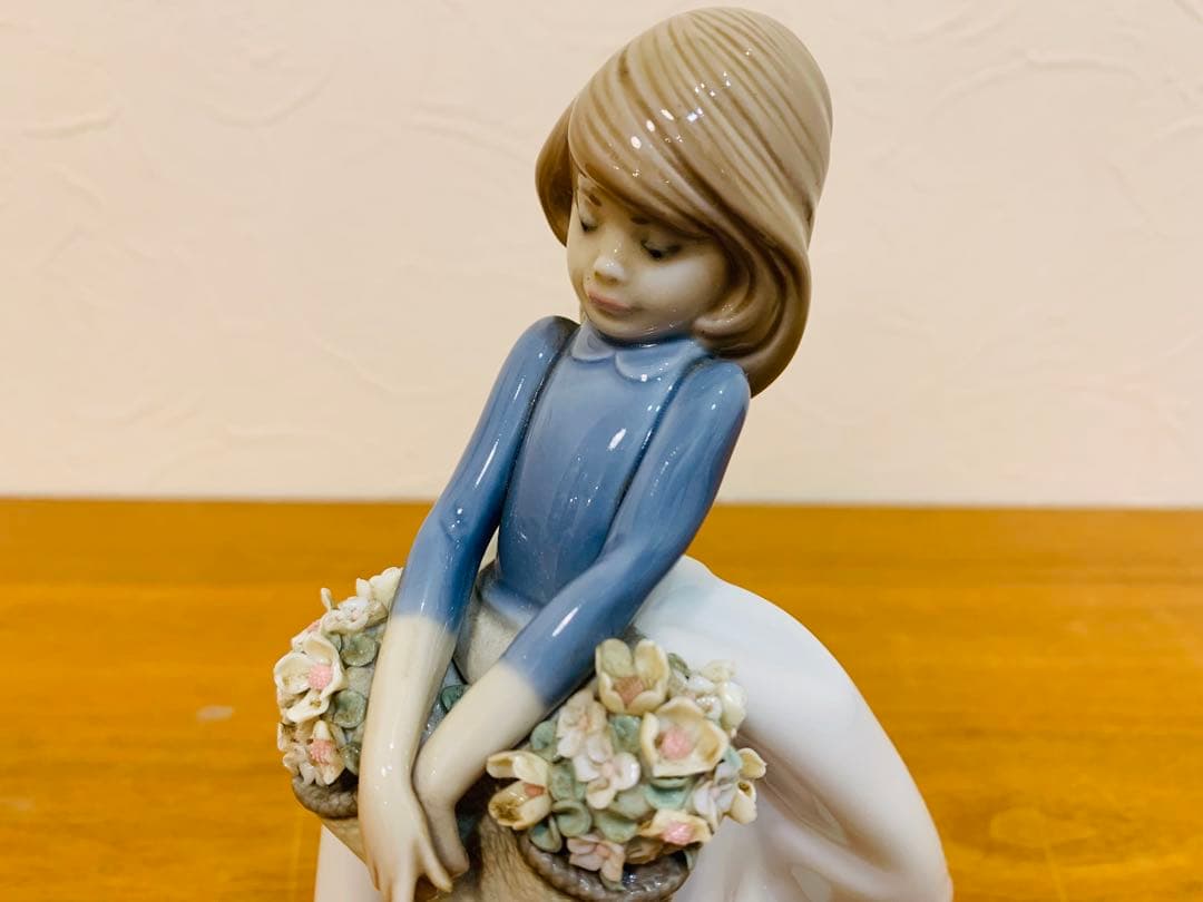 k0717-37★LLADRO 【五月の花】リヤドロ フィギュリン 少女