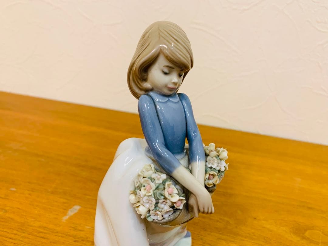 k0717-37★LLADRO 【五月の花】リヤドロ フィギュリン 少女