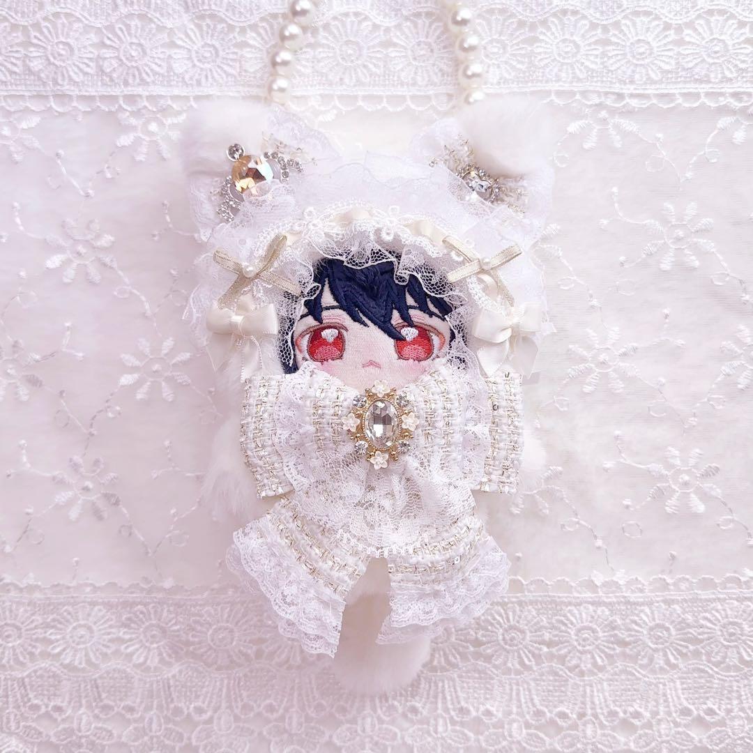ツイードシリーズ　いつぬい　ぬい服　ねこ　白　クリーム　あんスタ　ロリータ