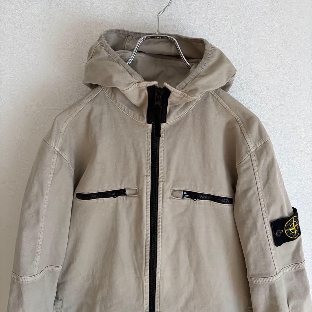 【極美品】ストーンアイランド　コットンキャンバス　ジップアップジャケット　M