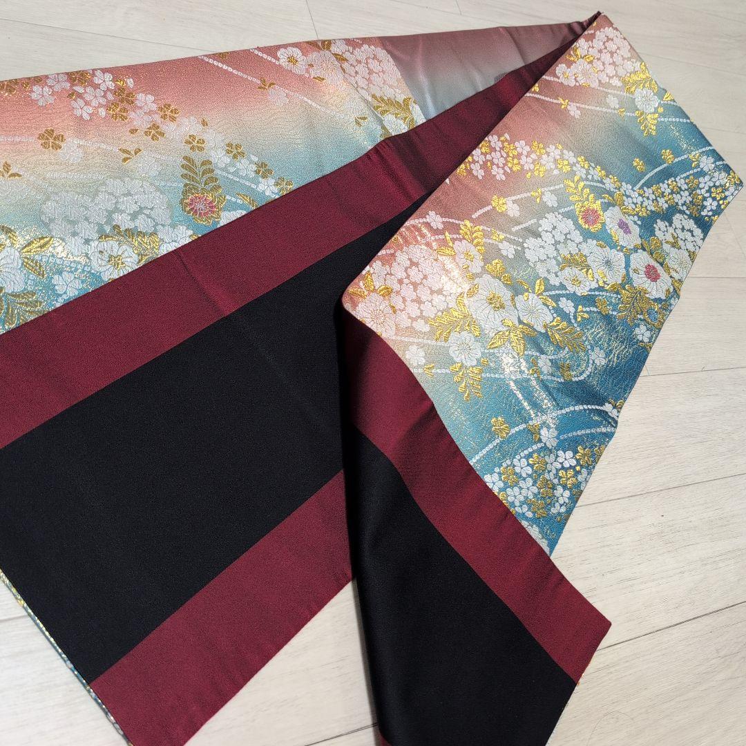 cherrybIossom様 高級辻ヶ花ブルー白色グラデスーパーガード帯とセット