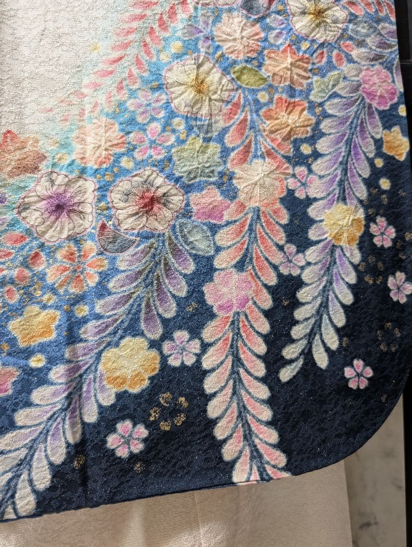 cherrybIossom様 高級辻ヶ花ブルー白色グラデスーパーガード帯とセット