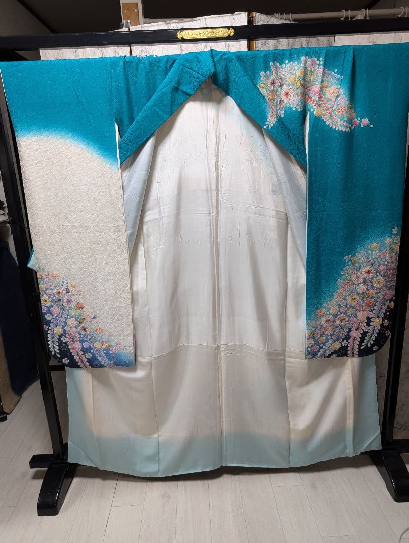 cherrybIossom様 高級辻ヶ花ブルー白色グラデスーパーガード帯とセット