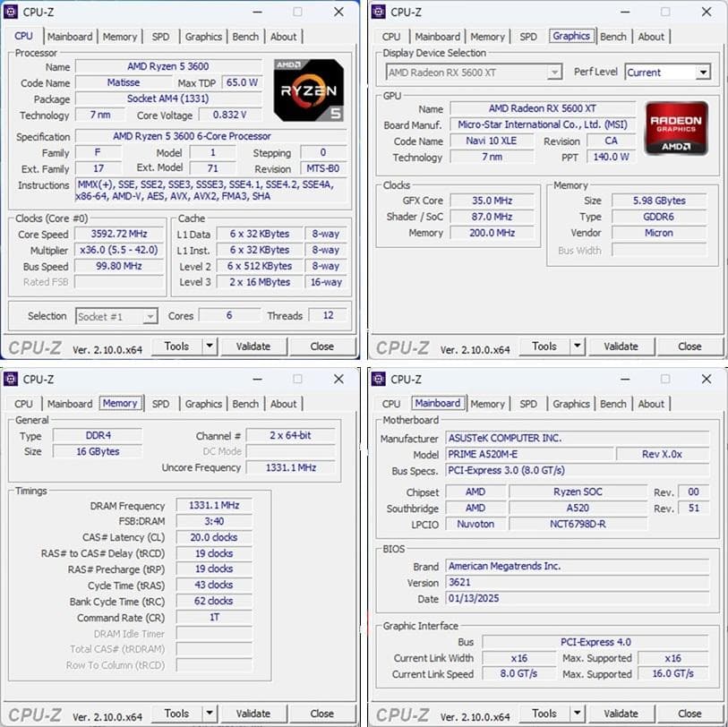 ゲーミングPC/Ryzen5 3600/RX5600XT/メモリ16GB