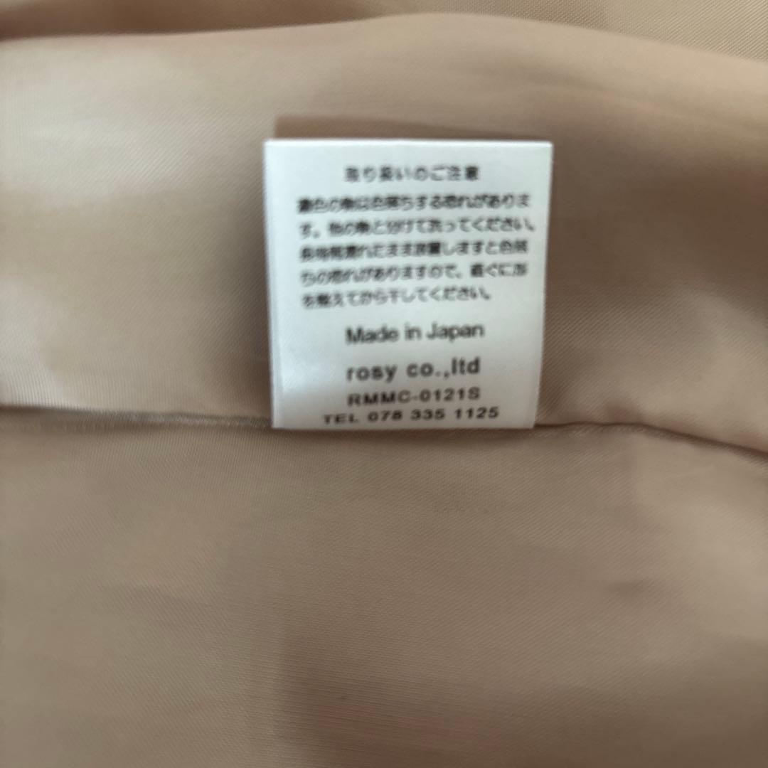 ノーカラーコートベージュ
