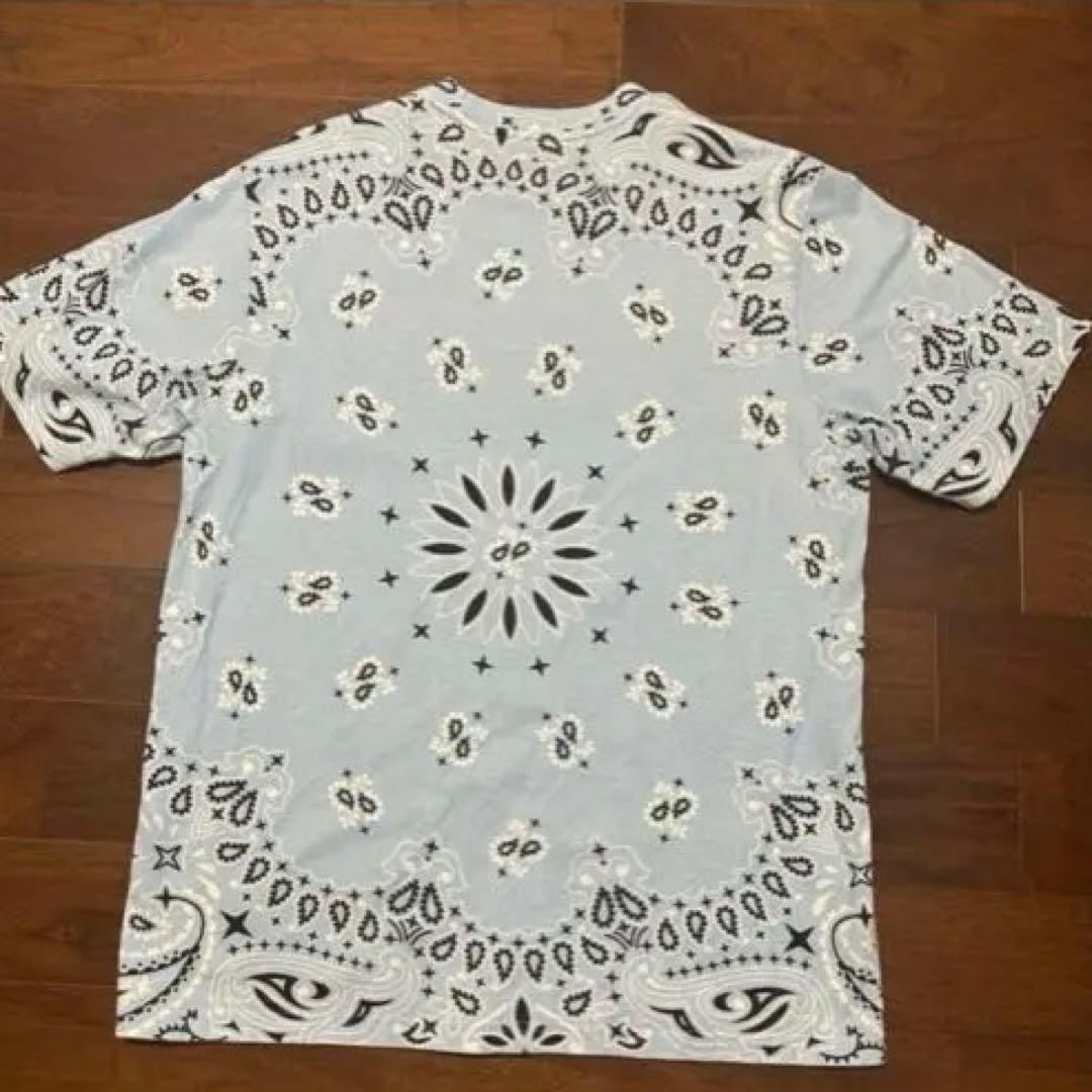 美品　Supreme small box logo T bandana blue