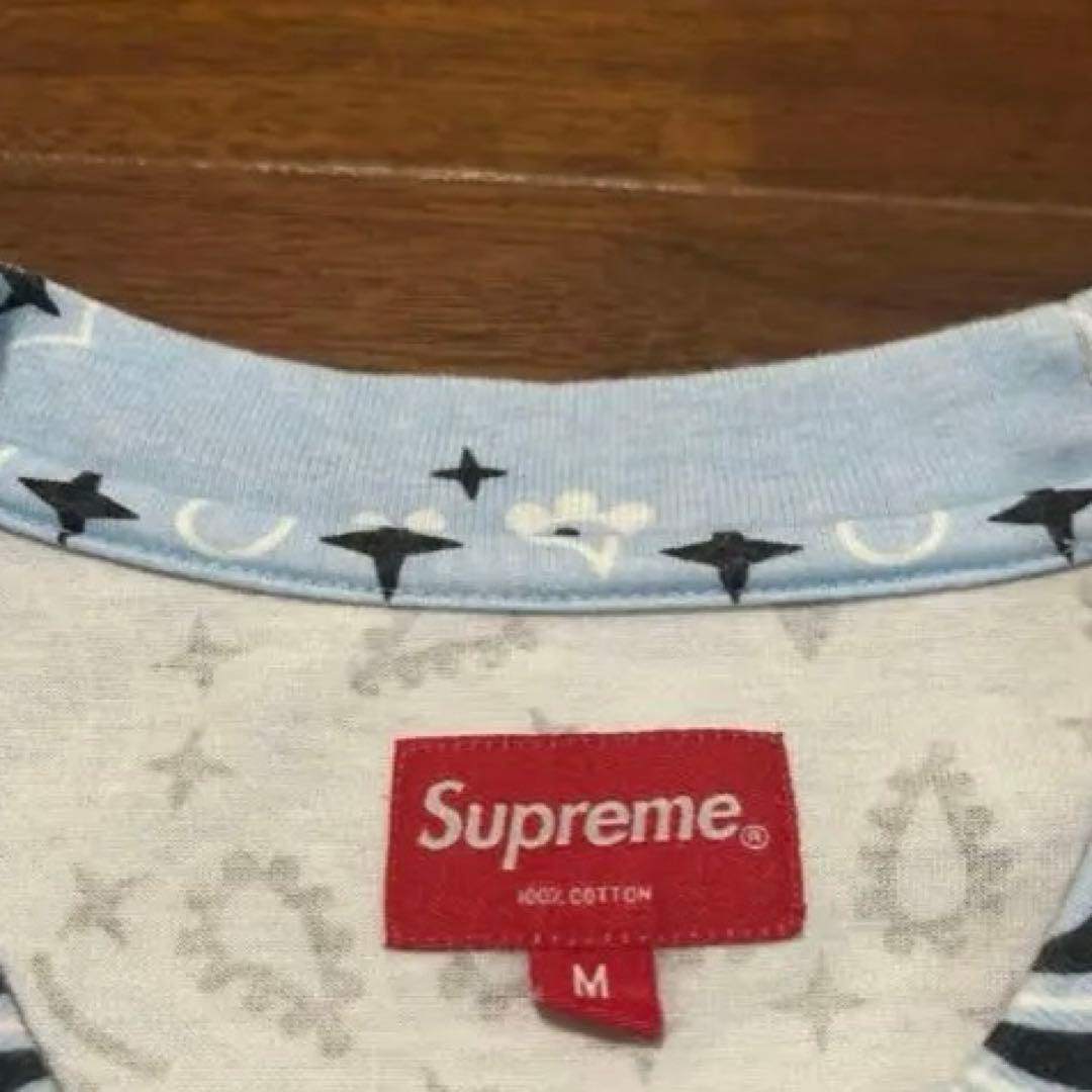 美品　Supreme small box logo T bandana blue